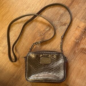 Michael Kors Metallic Brown Crossbody Bag
